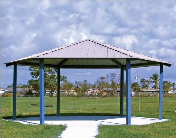 18 x 18 All Steel Hexagon Orchard Pavilion