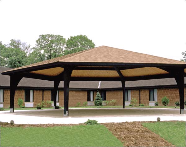 25 x 25 Laminated Wood Arch Beam Hexagon Charleston Pavilion