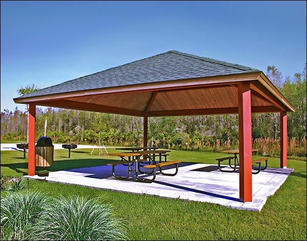 12 x 12 Steel Frame Square Forestview Pavilion