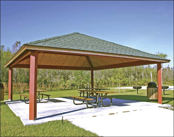 30 x 30 Steel Frame Square Forestview Pavilion