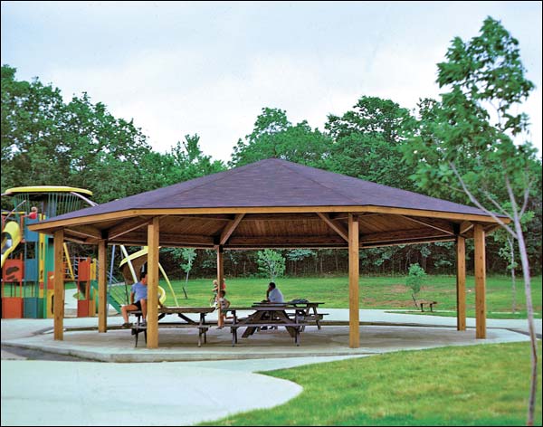 40 x 40 Laminated Wood Santa Fe Octagon Pavilion