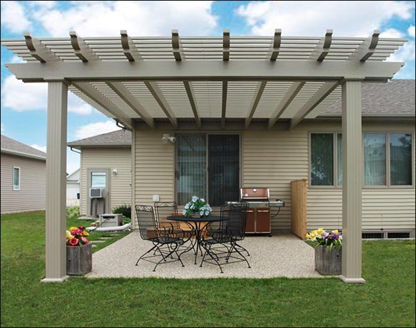 Aluminum Wall Mount 2-Beam Pergolas