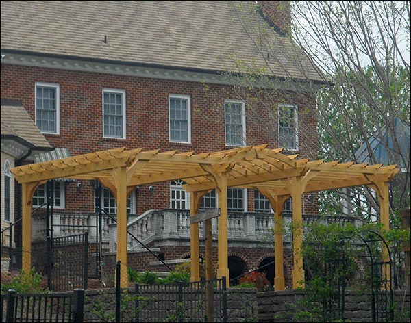 Treated Pine Free Standing 2-Beam Pergolas