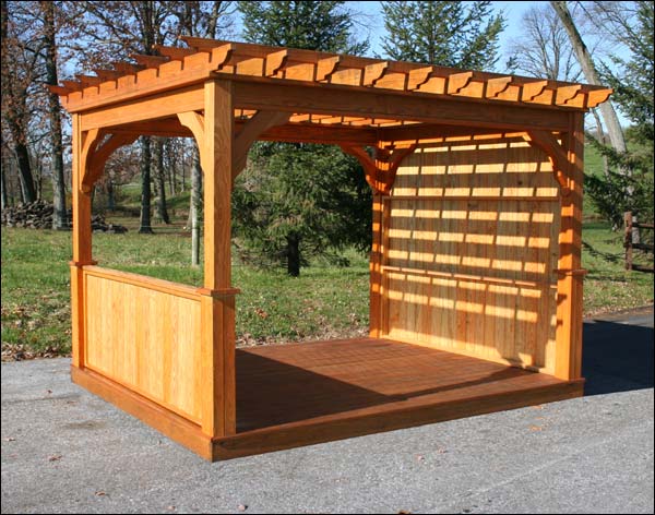 8 X 8 Treated Pine Deluxe 4-Beam Pergola