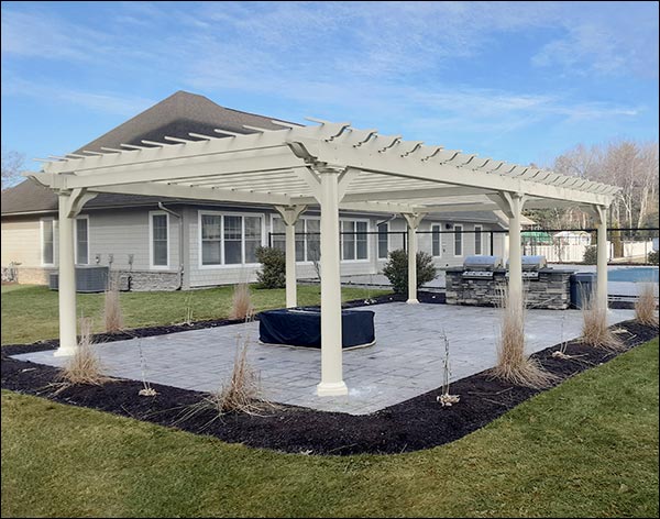 Vinyl Free Standing 2-Beam Pergolas