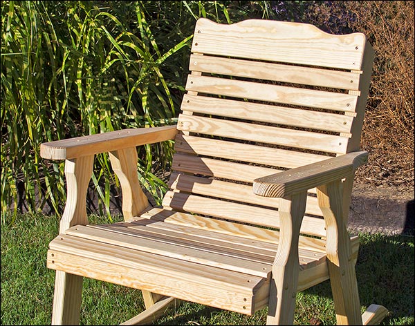 Treated Pine Crossback Rocking Chair