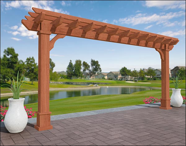 Rustic Red Cedar In-Line Pergolas