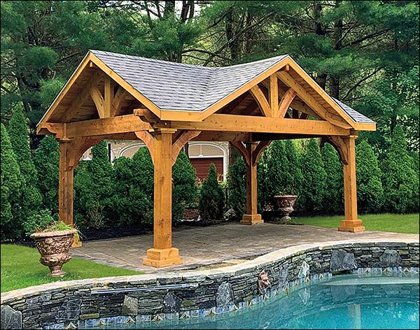 Rustic Red Cedar Herrington Gable Ramada