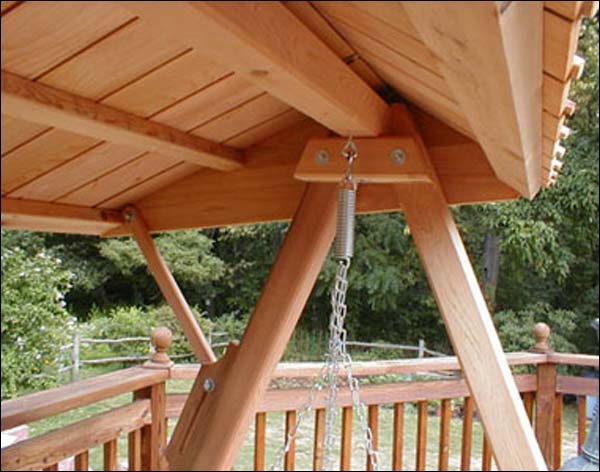 Red Cedar A-Frame Swing Stand w/ Cedar Canopy