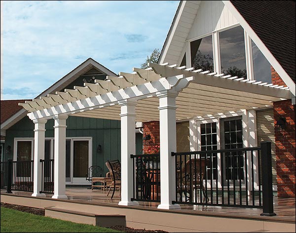 Vinyl Vintage Classic Pergola w/Aluminum Inserts