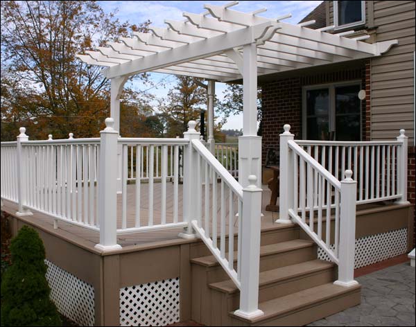 Vinyl Wall Mount 2-Beam Pergolas