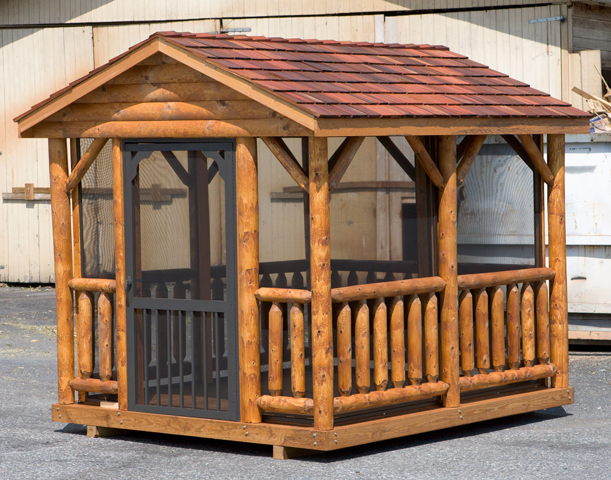 White Cedar Single Roof Rectangle Gazebos Gazebos by Material