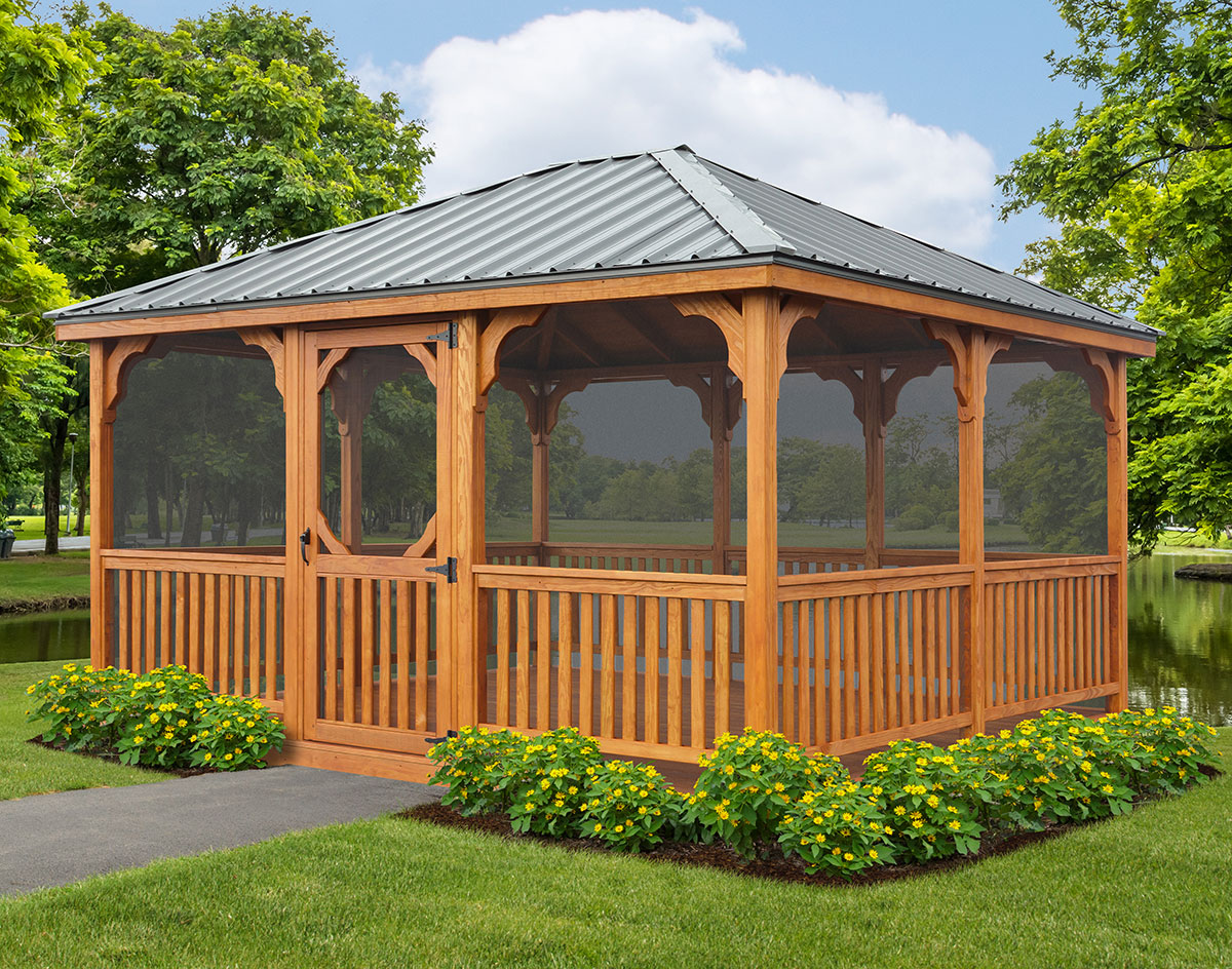 Treated Pine Single Roof Rectangle Gazebos | Gazebos by Style